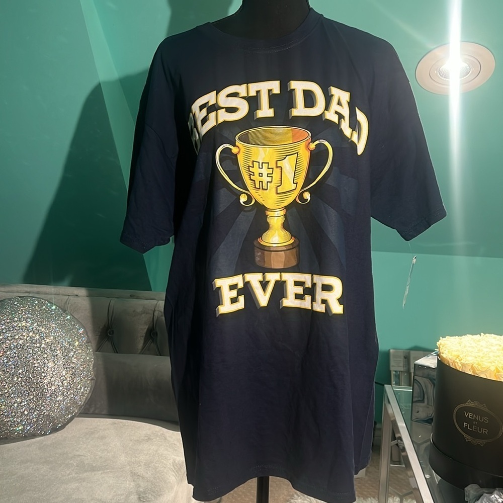 Best Dad Ever men’s T-shirt  - Navy Blue